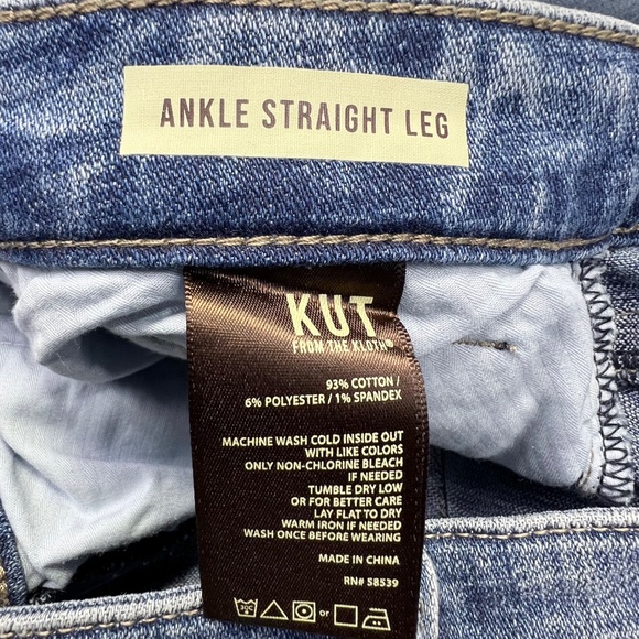 👖NWT🤩 |•KUT FROM THE KLOTH•| Ankle Straight Leg High Rise Jeans Size 22W👖 - Picture 4 of 13